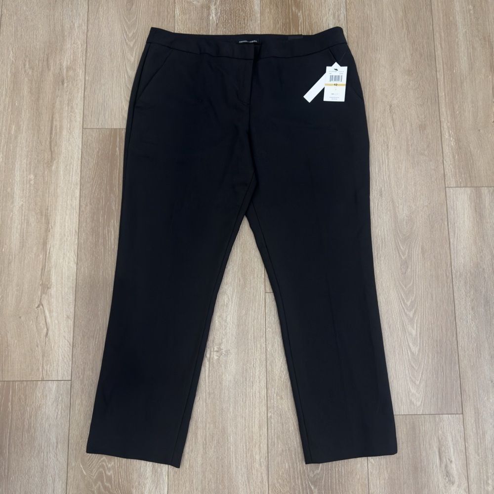 NWT Amanda + Chelsea Size 12 Contemporary Fit Low Rise Waist Ankle Pant Black